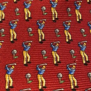 Cape Cod Neckwear Golfers Red  Silk Tie